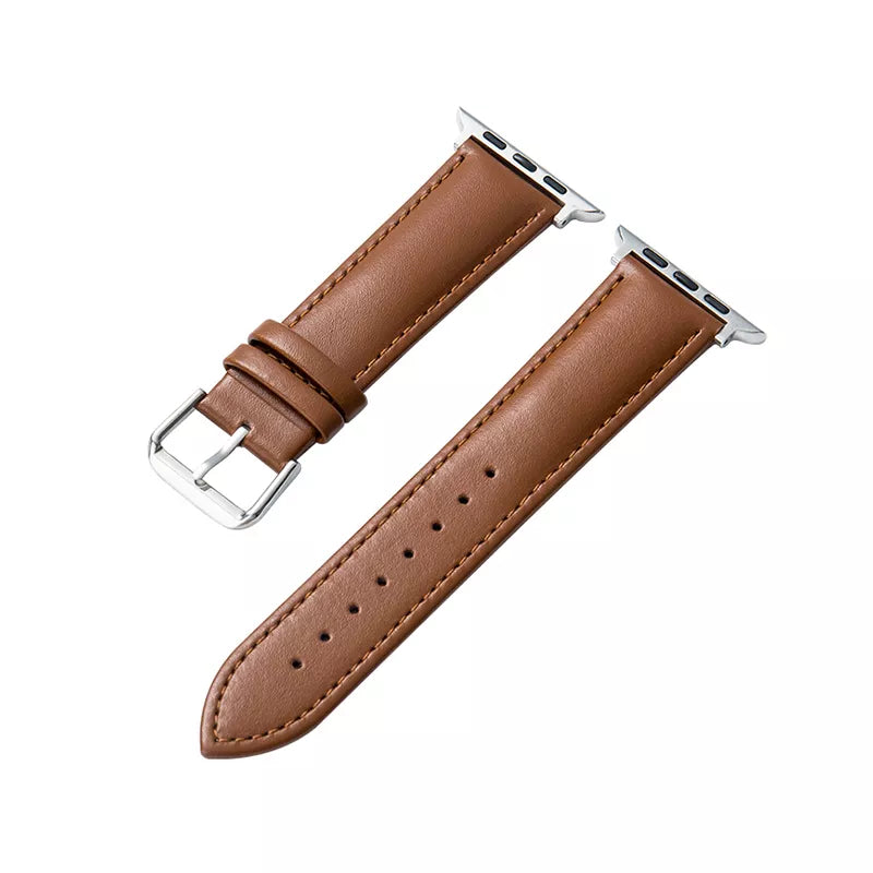 Crong Noble apyrankė – natūralios odos dirželis, skirtas „Apple Watch“ 44/45/46/49 mm (Mokka)