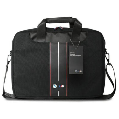 BMW Nylon Red Stripe - Nešiojamojo kompiuterio krepšys 16 colių (juodas)