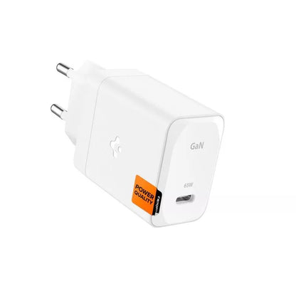 Spigen ArcStation Pro GaN-651 - USB-C sieninis įkroviklis PD 3.0 PPS 65W + USB-C laidas (Baltas)