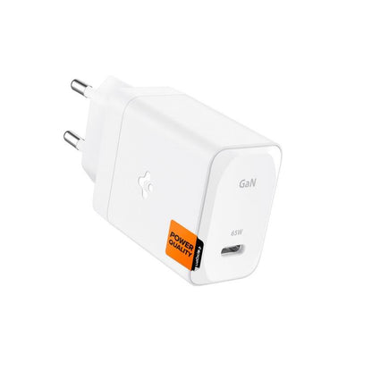 Spigen ArcStation Pro GaN-651 - USB-C sieninis įkroviklis PD 3.0 PPS 65W + USB-C laidas (Baltas)
