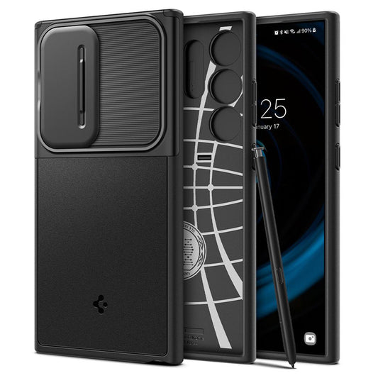 Spigen Optik Armor – dėklas, skirtas Samsung Galaxy S24 Ultra (juodas)