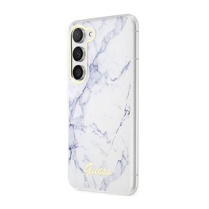Guess Marble Collection - Dėklas Samsung Galaxy S23+ (Baltas)