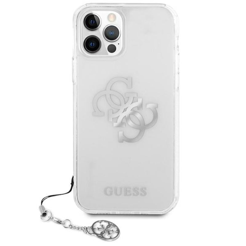 Guess 4G Big Logo Charm - dėklas iPhone 12 Pro Max (sidabras)