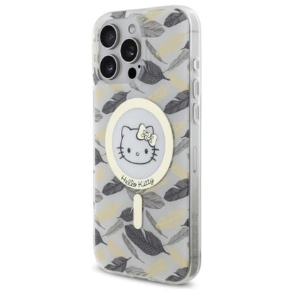 Hello Kitty IML Golden Leaves MagSafe - dėklas iPhone 16 Pro Max (baltas)