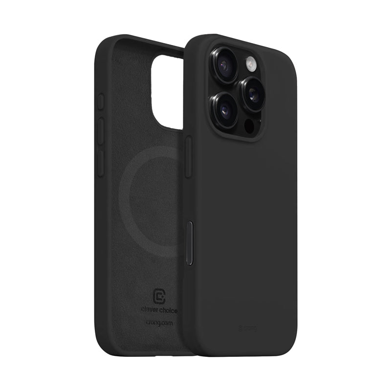 Crong Color Cover Magnetic – dėklas, skirtas iPhone 16 Pro su MagSafe (juodas)