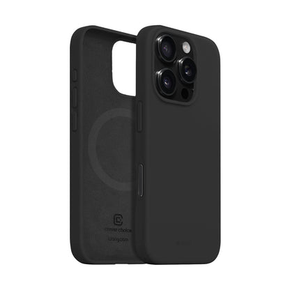 Crong Color Cover Magnetic – dėklas, skirtas iPhone 16 Pro su MagSafe (juodas)