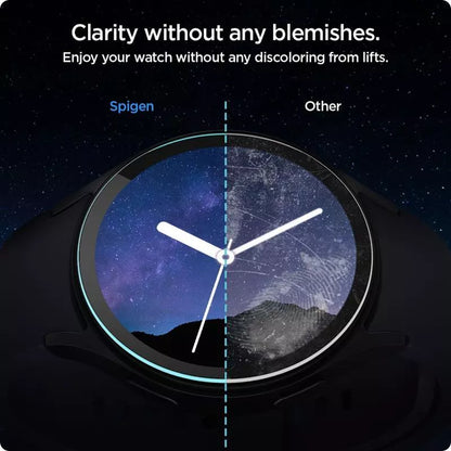 Spigen GLAS.TR EZ FIT 2 vnt. – grūdintas stiklas, skirtas Samsung Galaxy Watch 7 44 mm (2 vnt.)