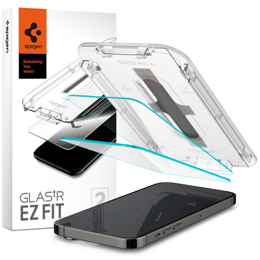 Spigen Glas.TR EZ Fit 2-Pack - Apsauginis stiklas iPhone 14 Pro 2 vnt.