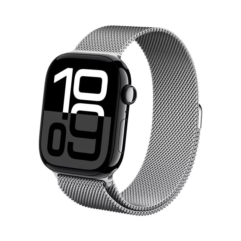 "Crong Milano Steel" - Nerūdijančio plieno dirželis "Apple Watch" 38/40/41/42 mm (sidabrinis)