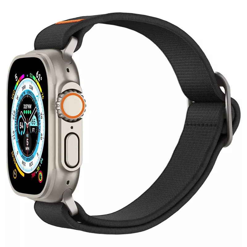 Spigen Fit Lite Ultra – dirželis, skirtas Apple Watch 42/44/45/49 mm (juodas)