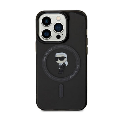 Karl Lagerfeld IML Ikonik MagSafe - iPhone 15 Pro Max dėklas (Juodas)