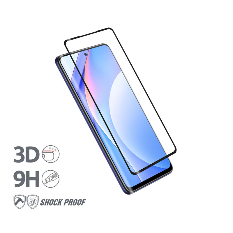 Crong 3D Armor Glass - 9H pilnos klijų grūdintas stiklas visam Xiaomi Mi 10T Lite ekranui