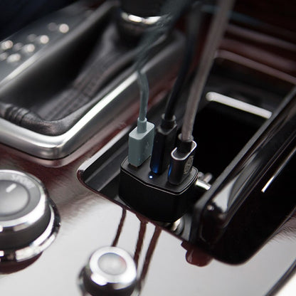 Nillkin Celerity automobilinis įkroviklis - 2x USB-A + 1x USB-C, 32W (Sidabrinė)