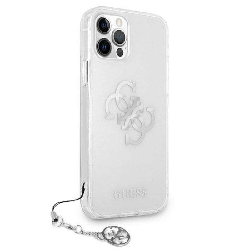 Guess 4G Big Logo Charm - dėklas iPhone 12 Pro Max (sidabras)