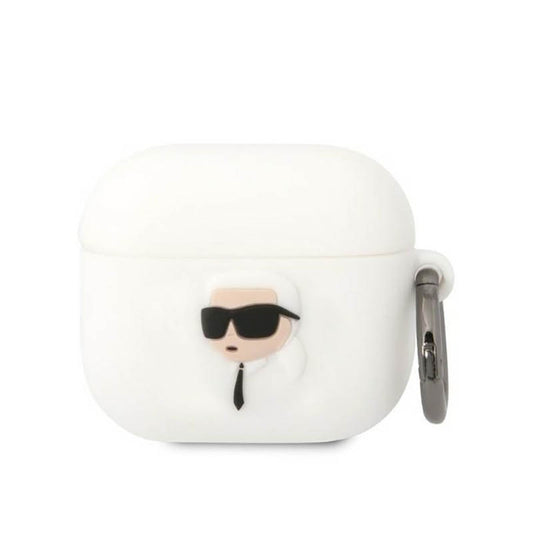 Karl Lagerfeld Silicone NFT Karl Head 3D – AirPods 3 dėklas (baltas)