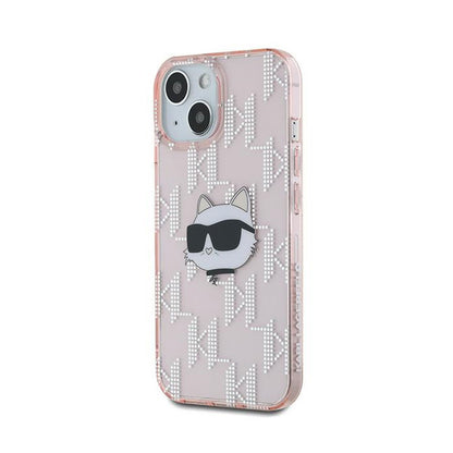 Karl Lagerfeld IML Choupette Head & Monogram - iPhone 13 dėklas (rožinis)