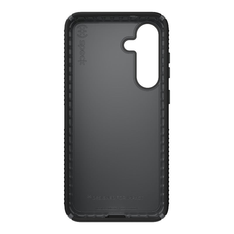 Speck Presidio2 Grip – dėklas, skirtas „Samsung Galaxy S25+ / 24+“ (juoda / skalūno pilka / balta)