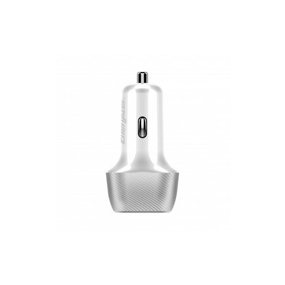 Energizer Ultimate - USB-C ir USB-A 38W PD + QC3.0 automobilinis įkroviklis (baltas / sidabrinis)