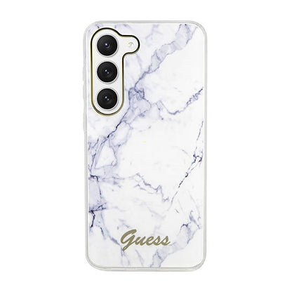 Guess Marble Collection - Dėklas Samsung Galaxy S23+ (Baltas)