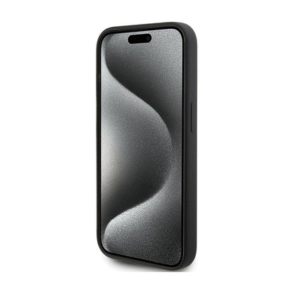 Karl Lagerfeld Silikoninis Karl Script – „iPhone 15 Pro“ dėklas (Juodas)