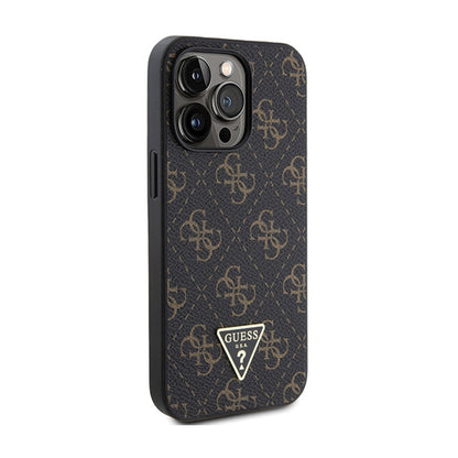 Guess 4G Triangle Metal Logo – dėklas, skirtas „iPhone 13 Pro“ (juodas)