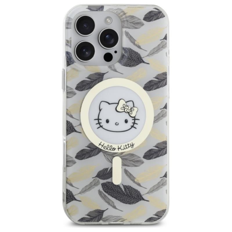 Hello Kitty IML Golden Leaves MagSafe - dėklas iPhone 16 Pro Max (baltas)