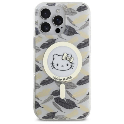 Hello Kitty IML Golden Leaves MagSafe - dėklas iPhone 16 Pro Max (baltas)
