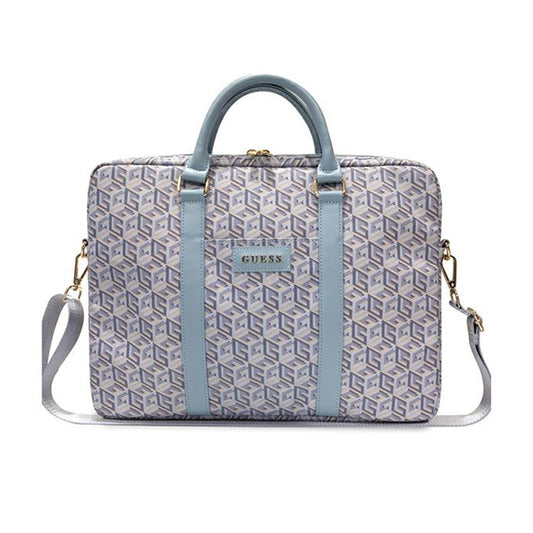 Guess GCube Stripes - 16" / 15" nešiojamojo kompiuterio krepšys (mėlynas)