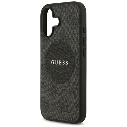 Guess 4G Circle Classic Logo MagSafe dėklas – iPhone 17 (juodas)