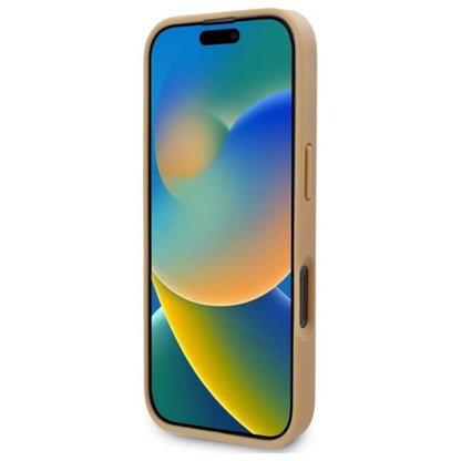 Karl Lagerfeld odos Monogram Metal Logo MagSafe - dėklas, skirtas „iPhone 16 Pro“ (smėlio spalvos)