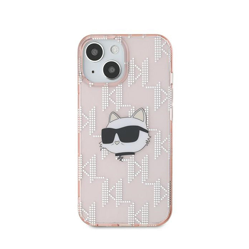 Karl Lagerfeld IML Choupette Head & Monogram - iPhone 13 dėklas (rožinis)