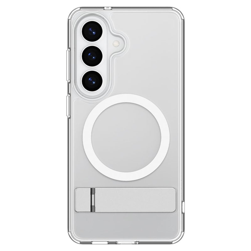 Spigen Ultra Hybrid S Mag MagSafe dėklas, skirtas Samsung Galaxy S26+ (Skaidrus/Baltas)