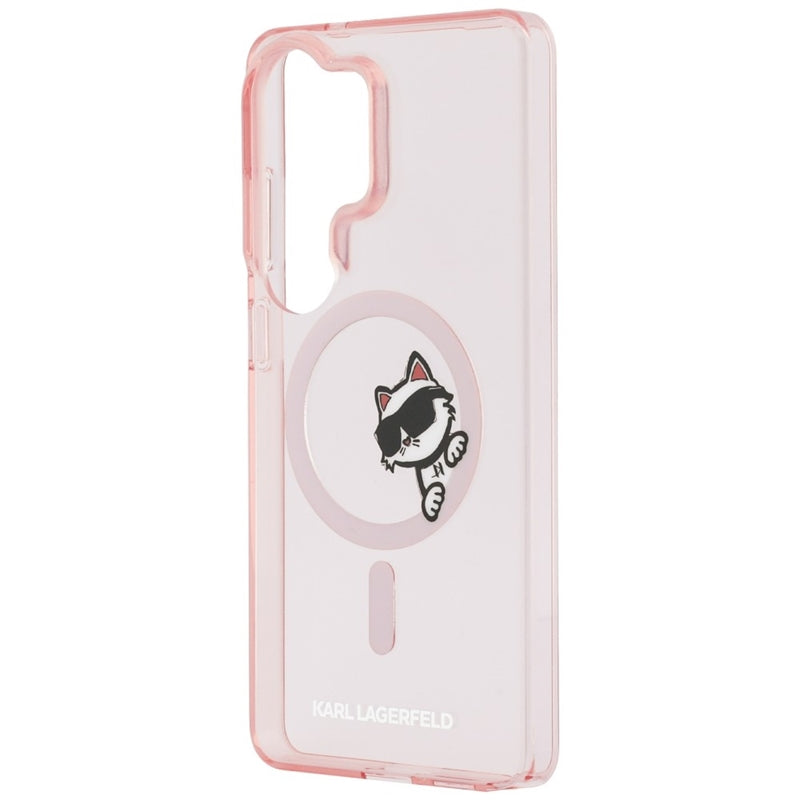 Karl Lagerfeld IML Peekaboo Choupette MagSafe dėklas - Samsung Galaxy S26 Ultra (Rožinė)