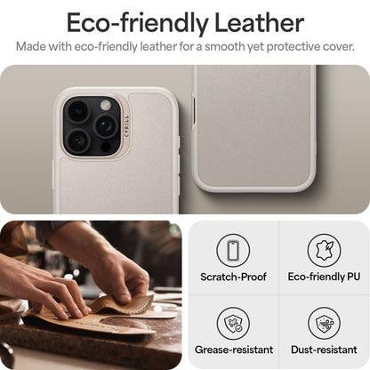 Spigen Cyrill Kajuk Mag MagSafe – „iPhone 16 Pro Max“ dėklas (krem)