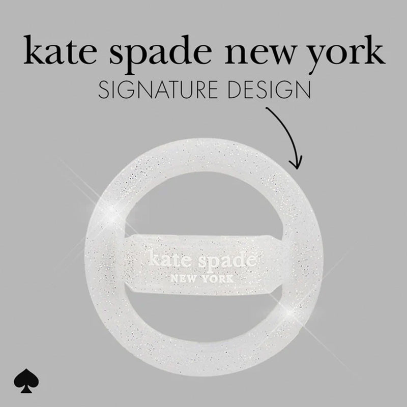 Kate Spade New York magnetinis žiedinis laikiklis – MagSafe piršto laikiklis ("The Sparkle Silver")