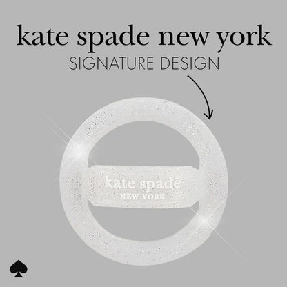 Kate Spade New York magnetinis žiedinis laikiklis – MagSafe piršto laikiklis ("The Sparkle Silver")