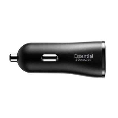Spigen Essential EV302 – automobilinis įkroviklis 2x USB-A 30W (juodas)