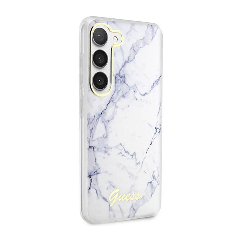Guess Marble Collection - Dėklas Samsung Galaxy S23+ (Baltas)