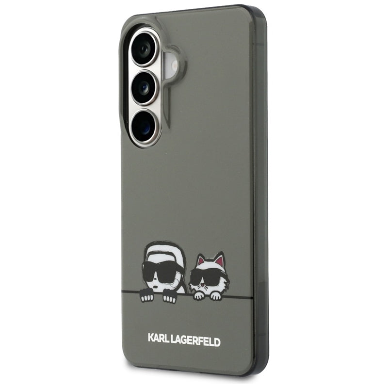 Karl Lagerfeld IML Peekaboo Karl & Choupette MagSafe dėklas - Samsung Galaxy S26 dėklas (juodas)