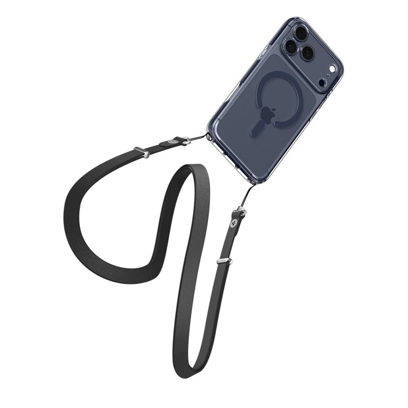 Spigen Ultra Hybrid Mag MagSafe dėklas iPhone 17 Pro (Skaidrus/Tamsiai mėlynas)