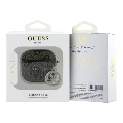 Guess 4G Strass Charm - AirPods 4 dėklas (rudas)