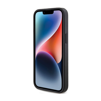 Guess 4G Triangle Metal Logo – dėklas, skirtas „iPhone 13 Pro“ (juodas)