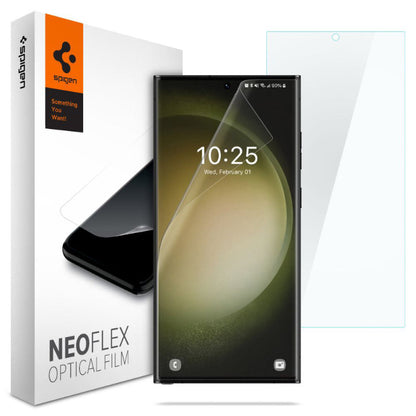 Spigen Neo Flex – Samsung Galaxy S23 Ultra apsauginė plėvelė 2 vnt. (Skaidri)