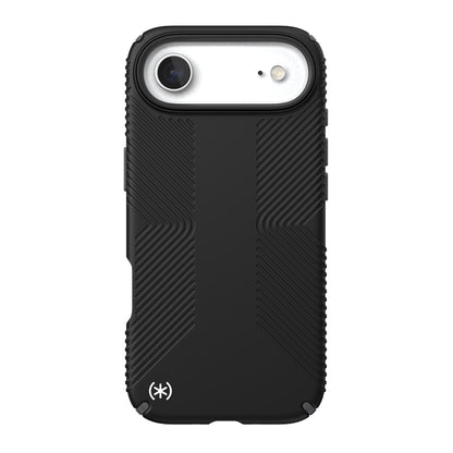 Speck Presidio2 Grip MagSafe - iPhone dėklas (juoda / slyvio pilka / balta)