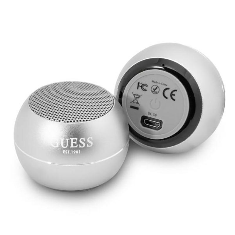 Guess Mini „Bluetooth“ garsiakalbis 3W 4H (sidabro spalvos)