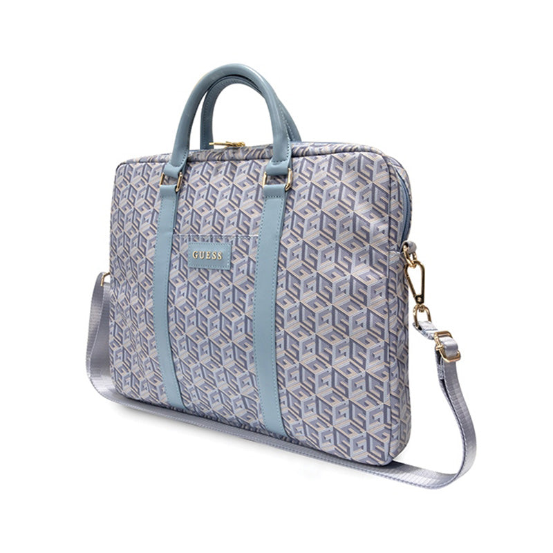 Guess GCube Stripes - 16" / 15" nešiojamojo kompiuterio krepšys (mėlynas)