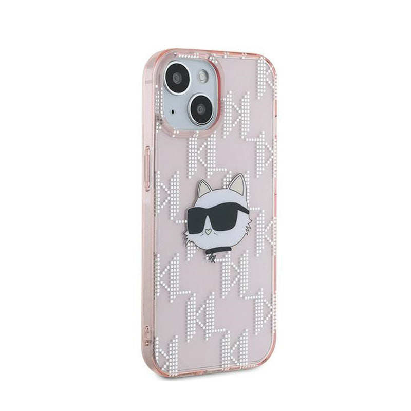 Karl Lagerfeld IML Choupette Head & Monogram - iPhone 13 dėklas (rožinis)