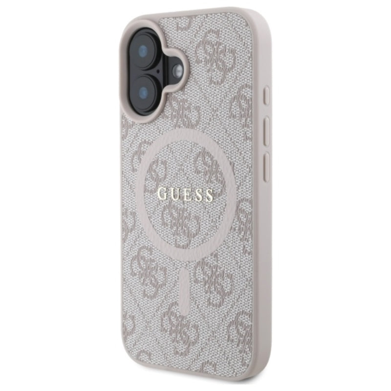 Guess 4G Ring Classic Logo MagSafe - "iPhone 16" dėklas (rožinis)