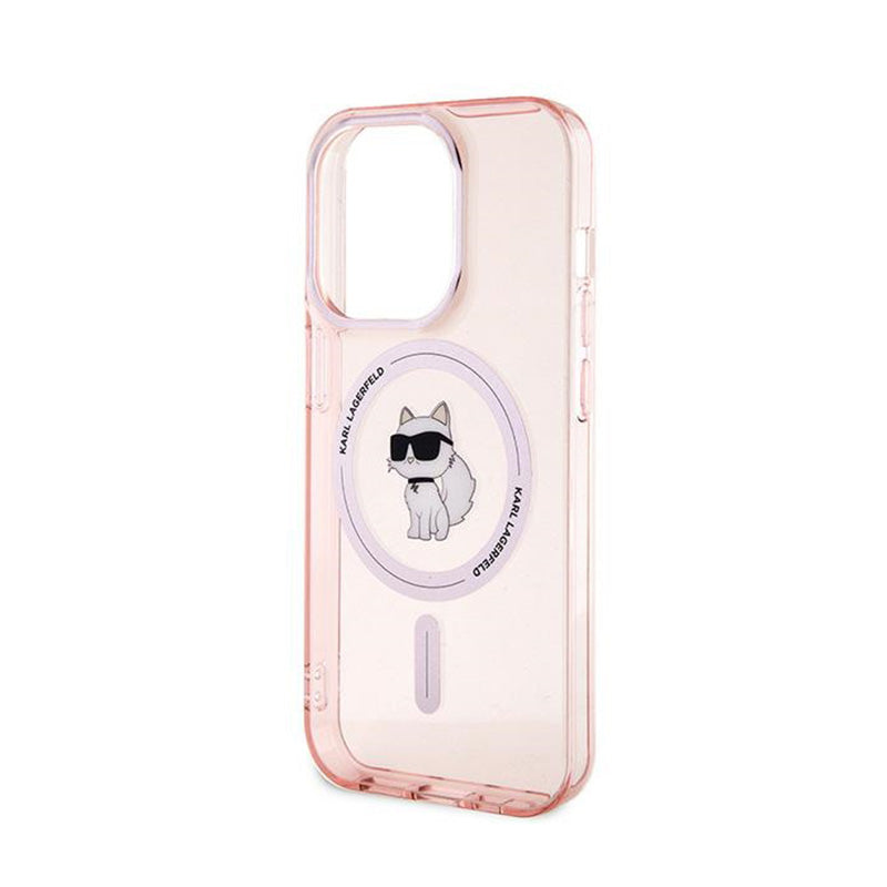 Karl Lagerfeld IML Choupette MagSafe – dėklas iPhone 14 Pro (rožinis)