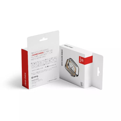Crong Hybrid Watch Case – dėklas su Apple Watch 41 mm stiklu (Starlight)